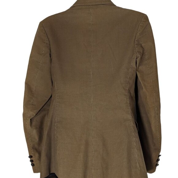 Vintage Womens Oscar de La Renta Tan Corduroy Two Button Career Blazer Jacket XS - Picture 3 of 7